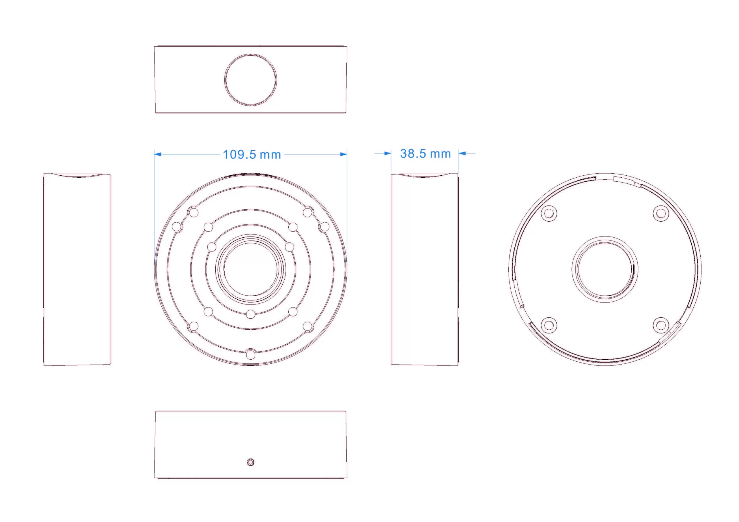 Caja de conexiones IP64 compatible con cámaras I4 y DAI-FIX