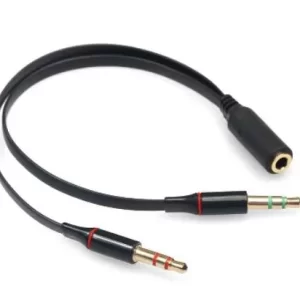 Adaptador Stereo 651404 Y, 3.5 mm Hembra a 3.5 mm BROBOTIX 651404, 3.5 mm, Negro, 20cm