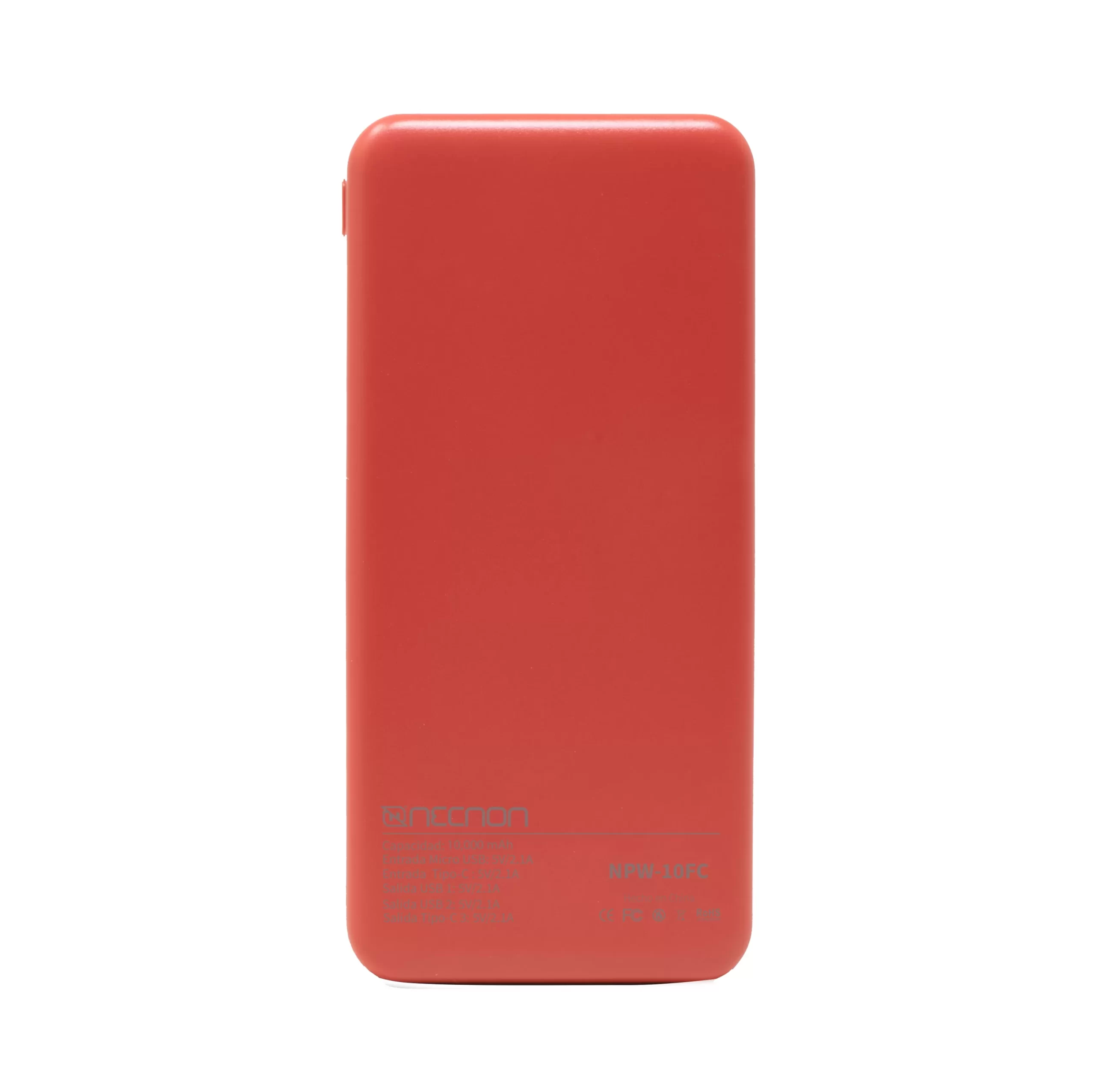 Power Bank NPW-10FC Necnon 10000mAh Carga 2.1A 2 A 3 Cargas - Imagen 3