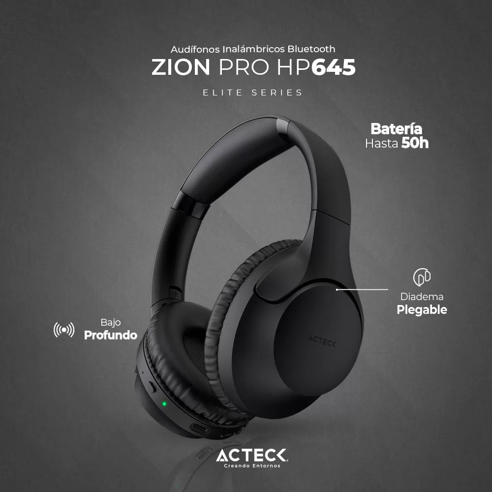 Audífonos Inalámbricos Bluetooth Over Ear Zyon Pro HP645 Elite Series - Imagen 2