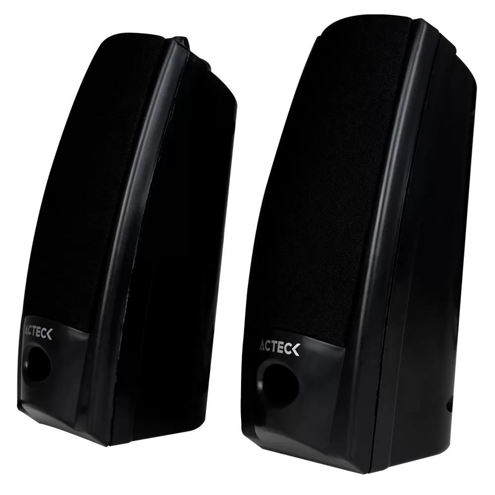 Bocinas Estéreo 2.0 ACTECK Auxiliar 3.5 MM 1.2 M Negro AX-2500 - Imagen 3