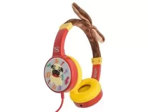 AUDIFONOS ON-EAR ALAMBRICOS KIDS VOLUMEN SEGURO A 95DB 3.5 MML SALIDA AUDIO 3.5MML HIPOALARGENICO NO TOXICO PUG ROJO