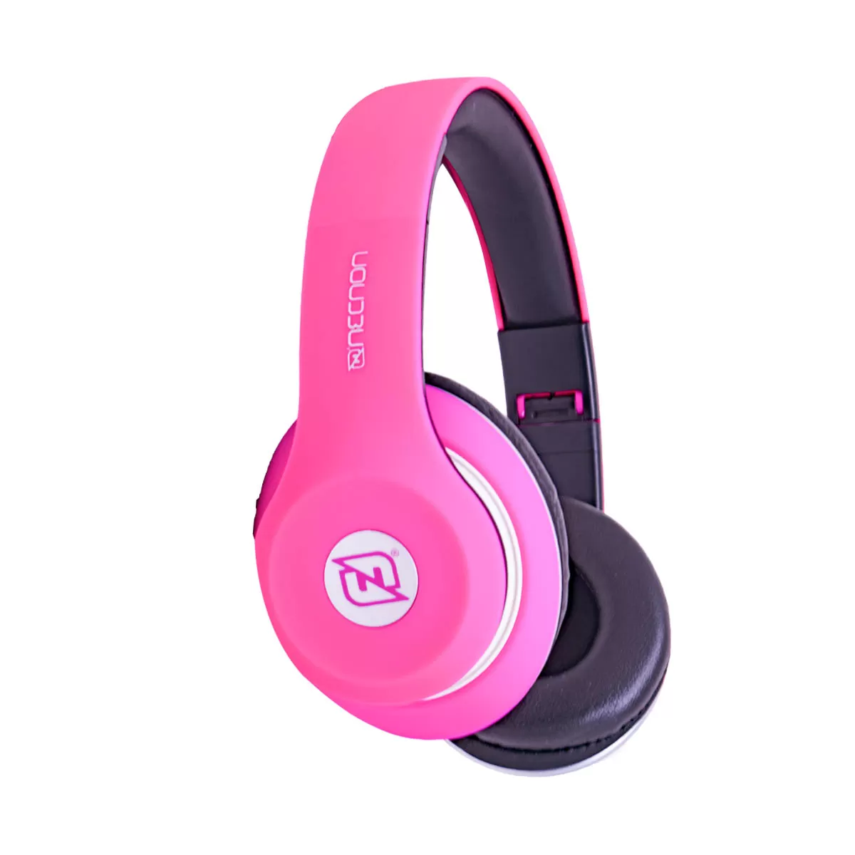 AUDIFONOS OVER-EAR BLUETOOTH NBH-01 SONIDO HI-FI 3.5MM RADIO FM MICRO SD 3.5MML MANOS LIBRES RUBBERIZED ROSA - Imagen 2