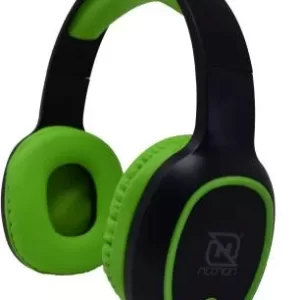 AUDIFONOS OVER-EAR BLUETOOTH NBH-04 PRO ALTA POTENCIA RADIO FM MICRO SD 3.5MML MANOS LIBRES NEGRO/VERDE