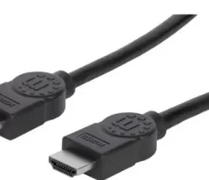 323215 Cable HDMI 4K de Alta Velocidad con Canal Ethernet, Macho a Macho, Blindado, Negro, 2 m