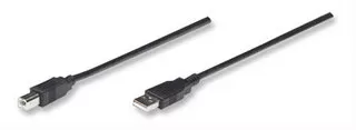 333382 Cable para Impresora USB 2.0 de USB A macho/ USB-B macho, 3 m Color Negro.
