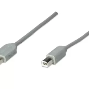 341028 CABLE usb para impresora; 5m color Gris. USB 1.1 tipo A macho a USB 1.1 tipo B macho.