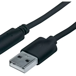 353298 Cable USB A a USB C, Largo 1m Color Negro. USB 2.0 estándar-A macho a USB C macho.