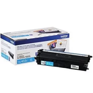 Tóner Brother TN433C cian, rendimiento apróximado 4,000 páginas, compatible con MFCL8900CDW