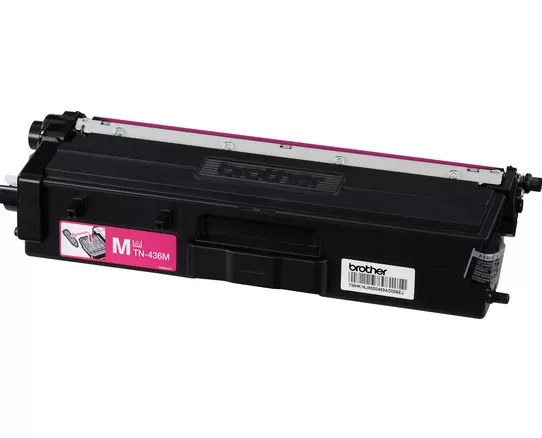 Tóner Brother Valor TN436M magenta, rendimiento aproximado 6,500 páginas, compatible con MFCL8900CDW, MFCL9570CDW, HLL9310CDW