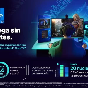 Procesador Intel® Core™ i7-14700KF de 5.6 GHz Max Turbo, 20 Core, 28 Threads, 33Mb Cache requiere GRÁFICOS - DISIPADOR(MOTHERBOARD LGA1700)