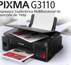 Multifuncional de inyección de tinta CANON Pixma G3110 2315C004AB Tecnología Tinta Continua. Funciones: Impresora - Copiadora - Escáner Velocidad de Impres