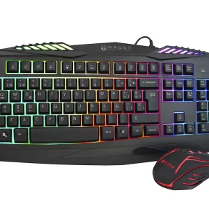 Kit de Teclado y Mouse Gaming Naceb Technology NA-617, USB, Negro