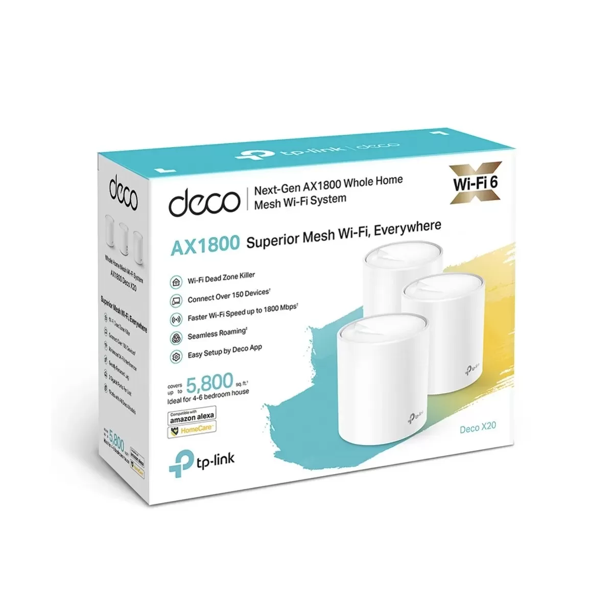 SISTEMA WIFI MESH AX1800 DECO X20(3-PACK) PARA CONEXIONES EN TODO EL HOGAR - Imagen 3