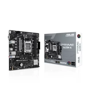Tarjeta Madre ASUS PRIME A620M-K,Soporta hasta 96GB de RAM DDR5 (dual channel, hasta 7200MHz OC)