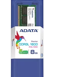 Memoria RAM ADATA PC12800, 8 GB, DDR3L, 1600 MHz, Portátil, 204-pin SO-DIMM