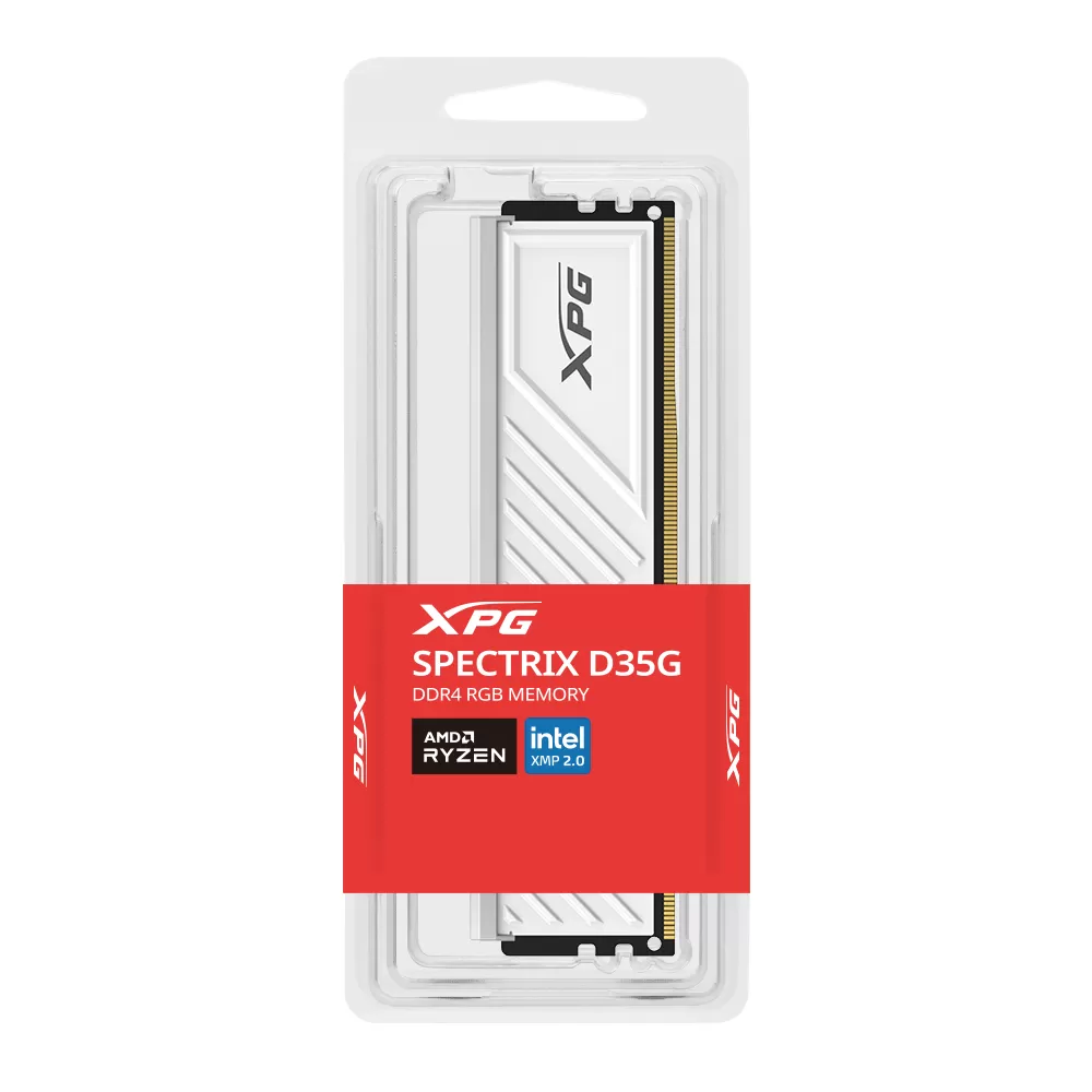 Memoria RAM ADATA XPG SPECTRIX D35G, DDR4 8GB UDIMM 3200MHz, con Iluminación RGB. Disipador BLANCO. AX4U32008G16A-SWHD35G - Imagen 4