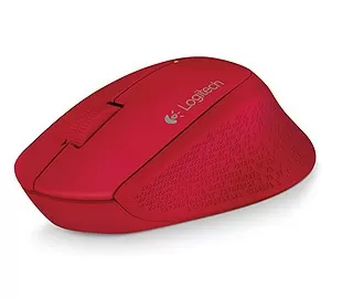 Mouse LOGITECH M280, Rojo, 3 botones, USB, Óptico, 1000 DPI