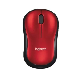 Mouse LOGITECH M185, Rojo, 3 botones, RF inalámbrico, Óptico, 1000 DPI