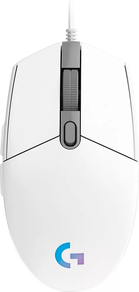 Mouse LOGITECH G203, USB, Juego, 200-8.000 dpi, Color blanco
