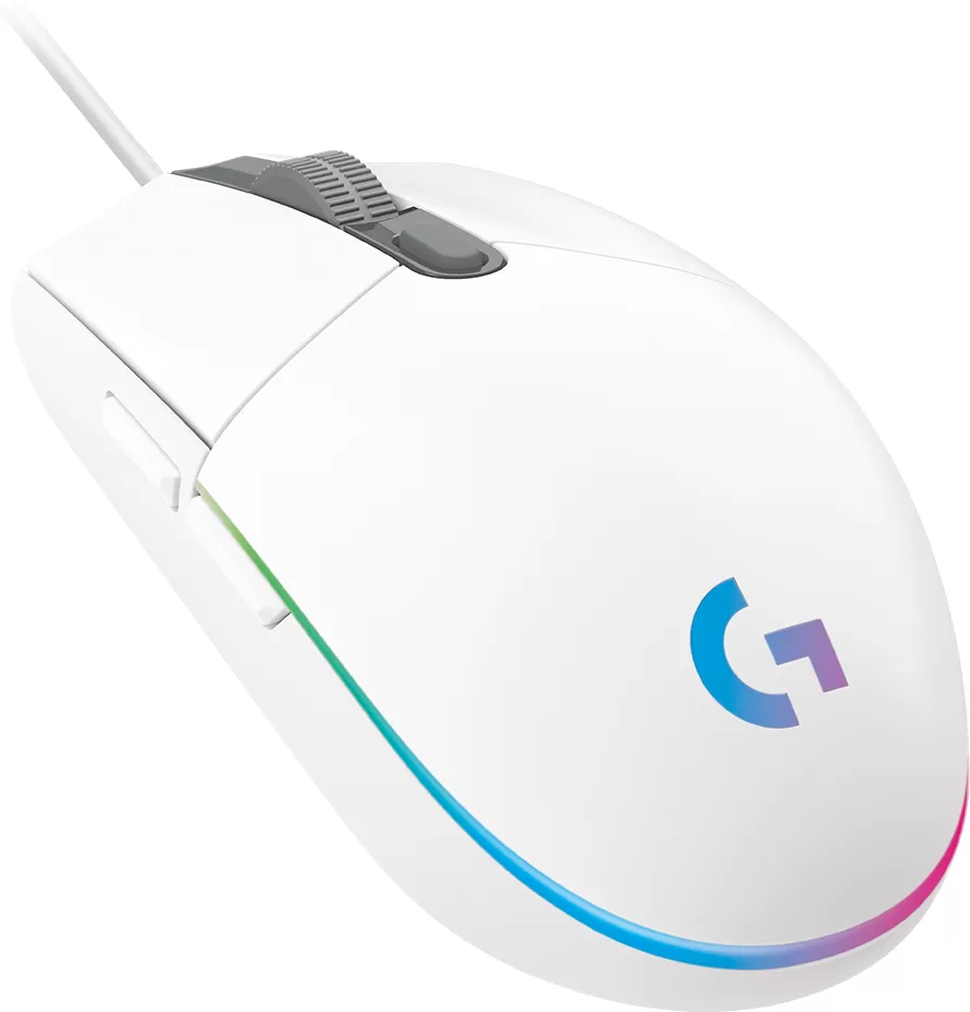 Mouse LOGITECH G203, USB, Juego, 200-8.000 dpi, Color blanco - Imagen 2