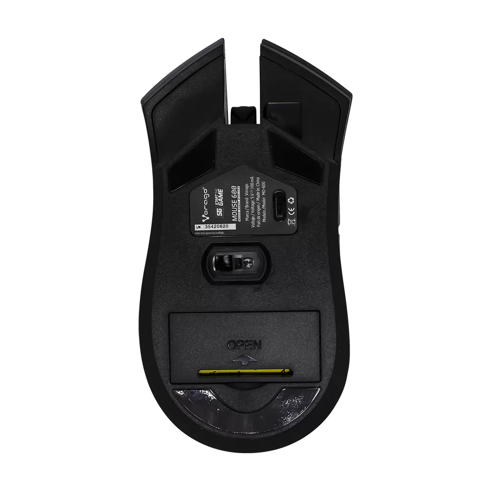 Mouse gamer VORAGO START THE GAME MO-600 2,400 DPI Inalámbrico, Recargable - Imagen 5