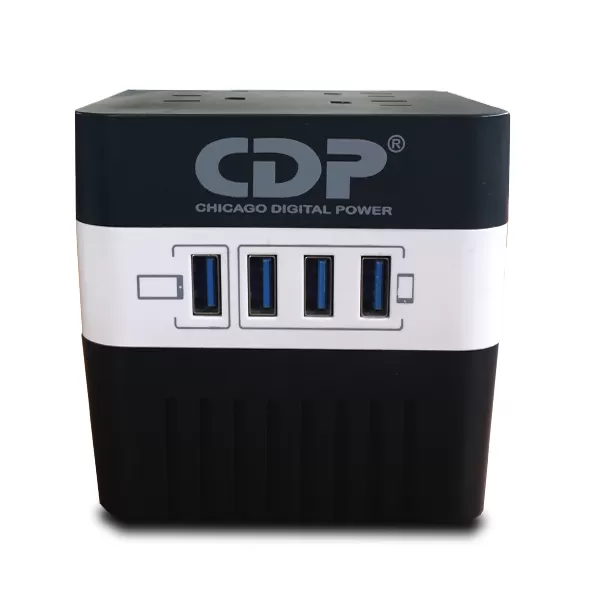 Regulador de Voltaje CDP RU-AVR604,, 4, Negro, 600 VA - Imagen 2