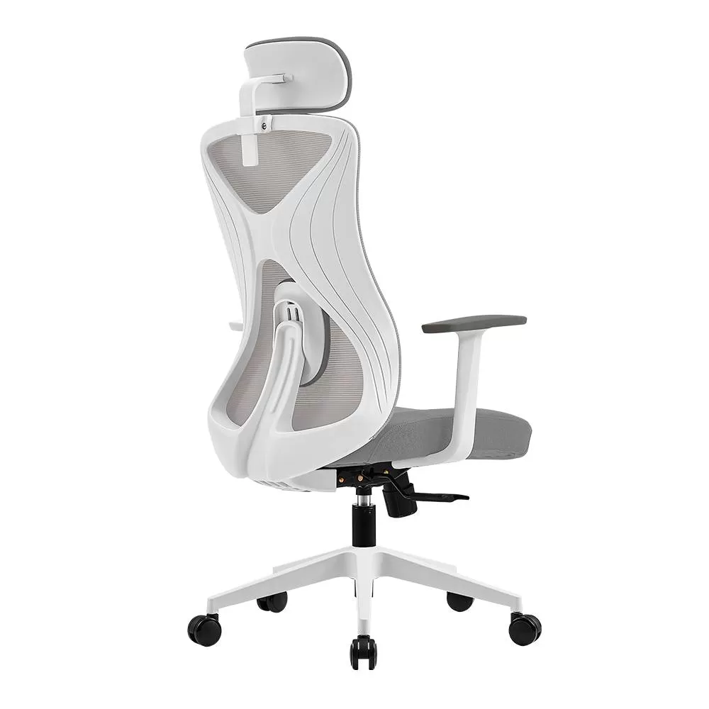 Silla FLOE PRO EC737 ACTECK ELITE SERIES Silla de Oficina Ergonómica, Ajuste lumbar, Reposa brazos Fijo, Color Blanco. AC-937245 - Imagen 2