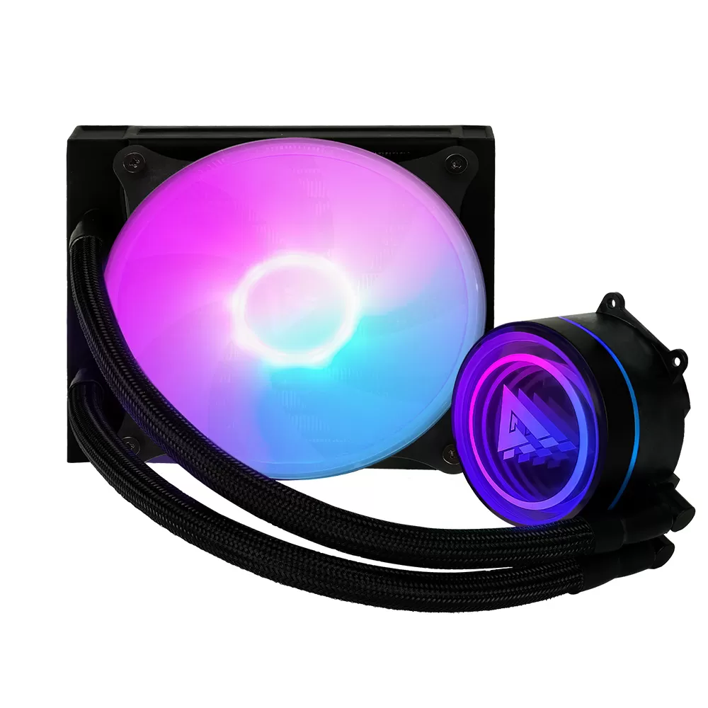 Enfriamiento Liquido. Gamer Factor LQG501. 120MM, RGB, TDP 150W, 1 fan 120mm 70 CFM, Negro. - Imagen 3