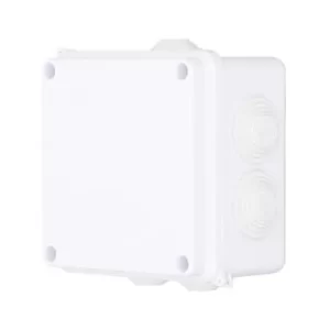 Caja Plástica 100X100X70 Sello de Goma IP65 BROBOTIX 6007112, Color Blanco