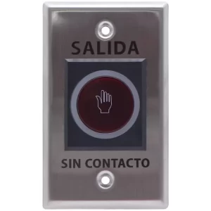 ZKTECO TLEB102 - Botón de Salida sin Contacto, Serie K11, Indicador LED, Acero Inoxidable, 12 VCC, Función NC/NO, Distancia de Detección hasta 10 cm