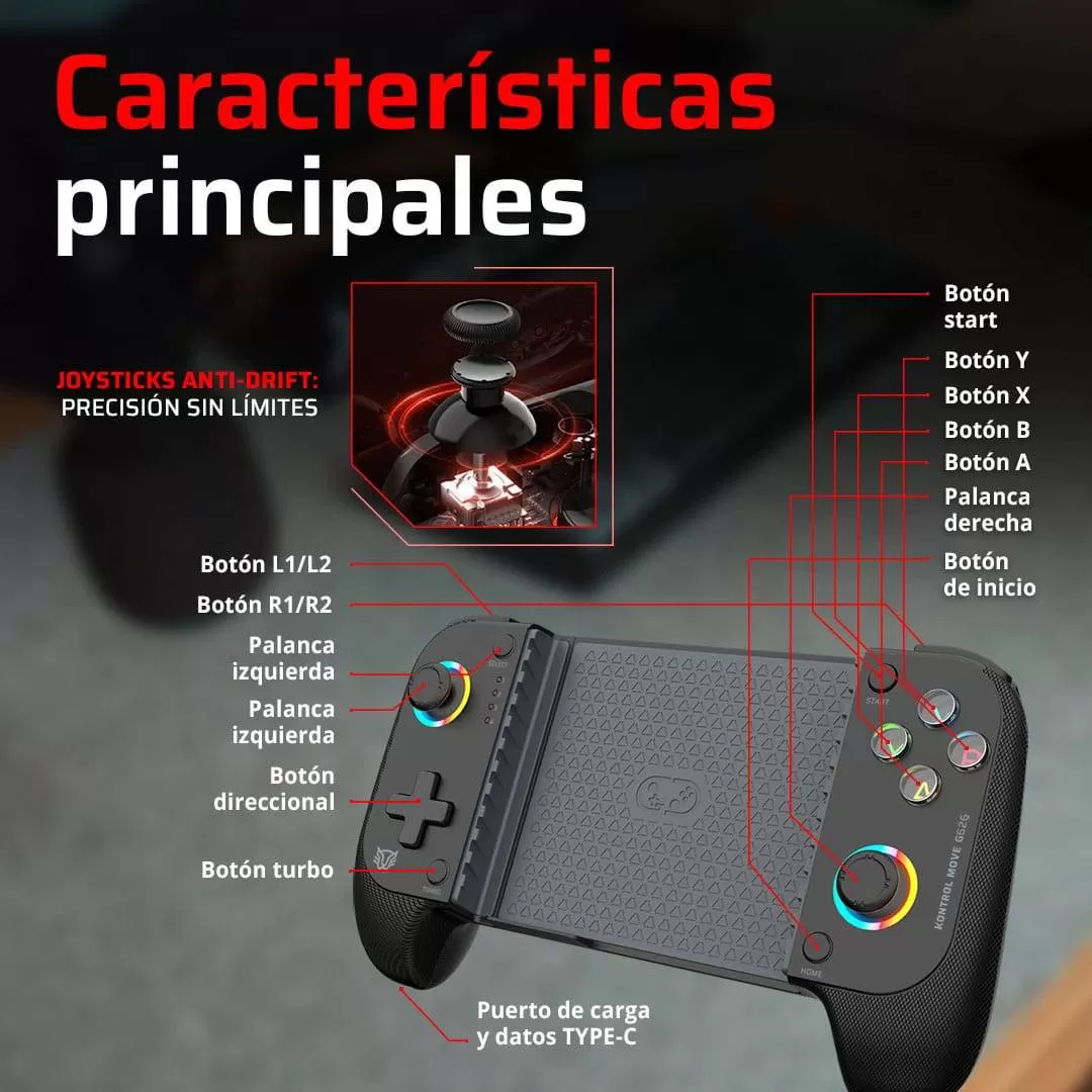 Gamepad Inalámbrico Kontrol Move G626 BALAMRUSH LEGEND SERIES - Imagen 4