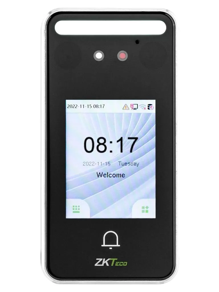 ZKTECO SpeedFaceV3LITE - Control de Acceso y Asistencia Visible Light Facial (500 Rostros), Tarjeta ID 125 (3000), 200,000 Eventos, IP65, TCP/IP