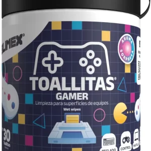 TOALLITAS GAMER CONT. NETO 30 Toallitas 20x20cm Limpieza Impecable, La Higiene que los Gamers Exigen
