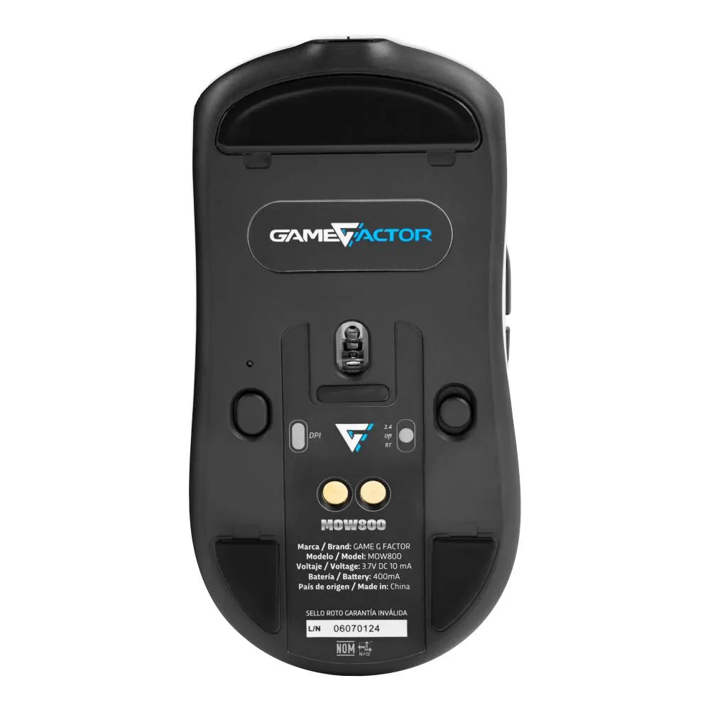 Mouse GAME FACTOR MOW800-WH Mouse gamer inalámbrico 4K - Imagen 4