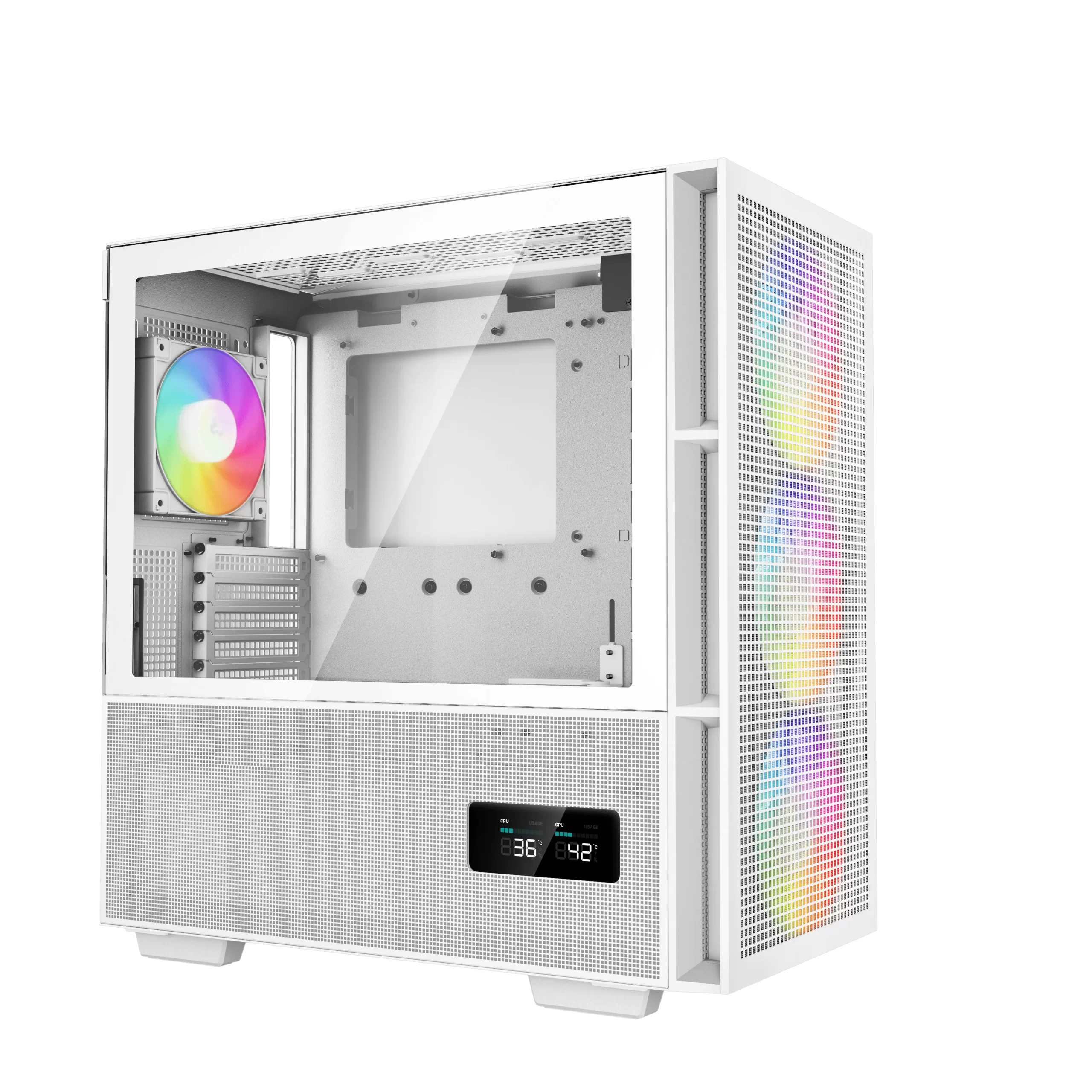 Gabinete Gaming DeepCool CH560 Digital Micro-ATX/Mini-ITX/E-ATX,Digital, USB 3.0, sin Fuente, Incluye 4 Ventiladores, Blanco R-CH560-WHAPE4D-G-1 - Imagen 2