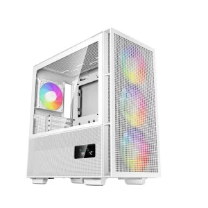 Gabinete Gaming DeepCool CH560 Digital Micro-ATX/Mini-ITX/E-ATX,Digital, USB 3.0, sin Fuente, Incluye 4 Ventiladores, Blanco R-CH560-WHAPE4D-G-1