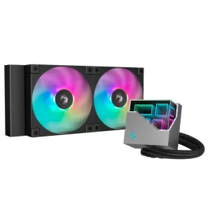 Enfriamiento Liquido DeepCool LT240 ARGB , 2 x 120mm, 600-2400 RPM Negro R-LT240-BKAMNC-G-1