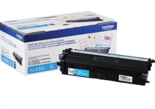 Tóner Brother Valor TN436C cian, rendimiento aproximado 6,500 páginas, compatible con MFCL8900CDW, MFCL9570CDW, HLL9310CDW