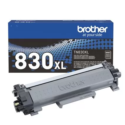 Tóner Brother TN830XL negro, rendimiento aproximado 3,000 páginas, compatible con DCPL2660DW