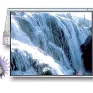 Pantalla de Proyección SCREENS MSE244, 136 pulgadas, Eléctrica, Color blanco