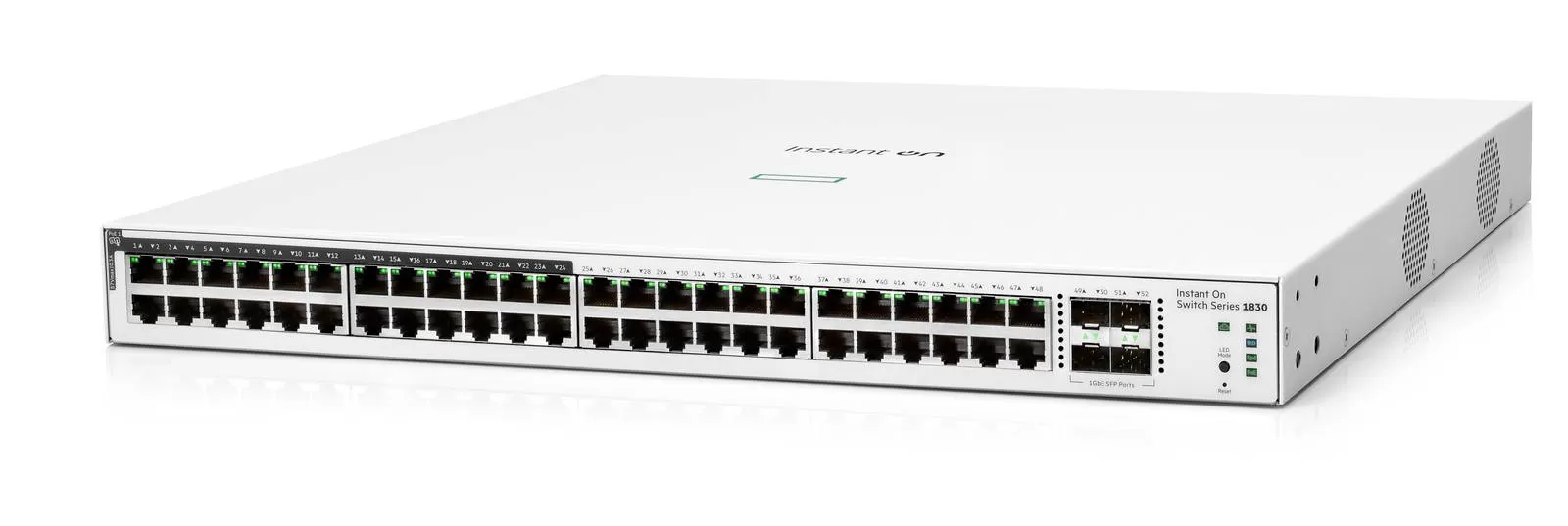 Switch HPE Instant On 1830 Gigabit Ethernet, 48 puertos RJ-45, 12p PoE Clase 4 370 W, 4SFP 1GbE (JL815A) - Imagen 3
