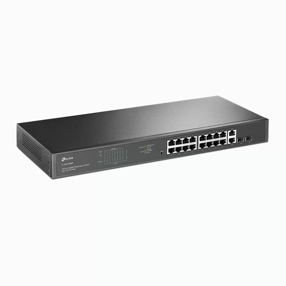 Switch no Administrable TP-LINK TL-SG1218MP, Negro, 16 puertos