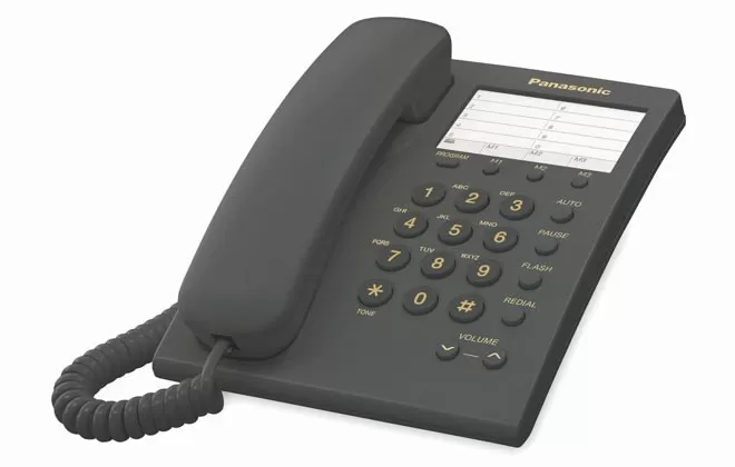 Teléfono analógico PANASONIC KX-TS550MEB, Analógica, Escritorio/pared, Negro