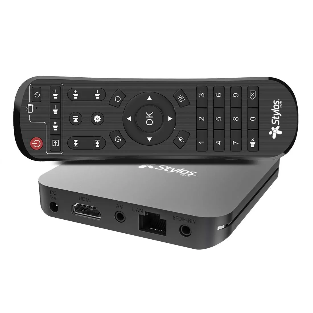 TV BOX Stylos Smart 4K Android 10,H313 2/16GB+2.4/5G WIFI+IR RCU Negro