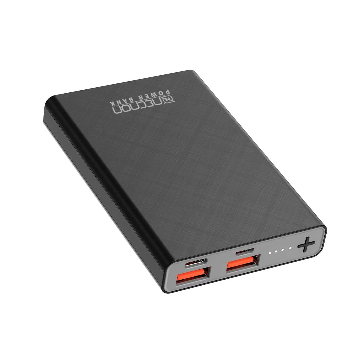 Power Bank NPW-05TC Necnon 5000mAh entrada y salida doble USB 5V/2.1 y tipo C 5V/2.1A. 1 A 2 CARGAS indicador de carga con luz LED, bateria de 5,000 mAH - Imagen 3