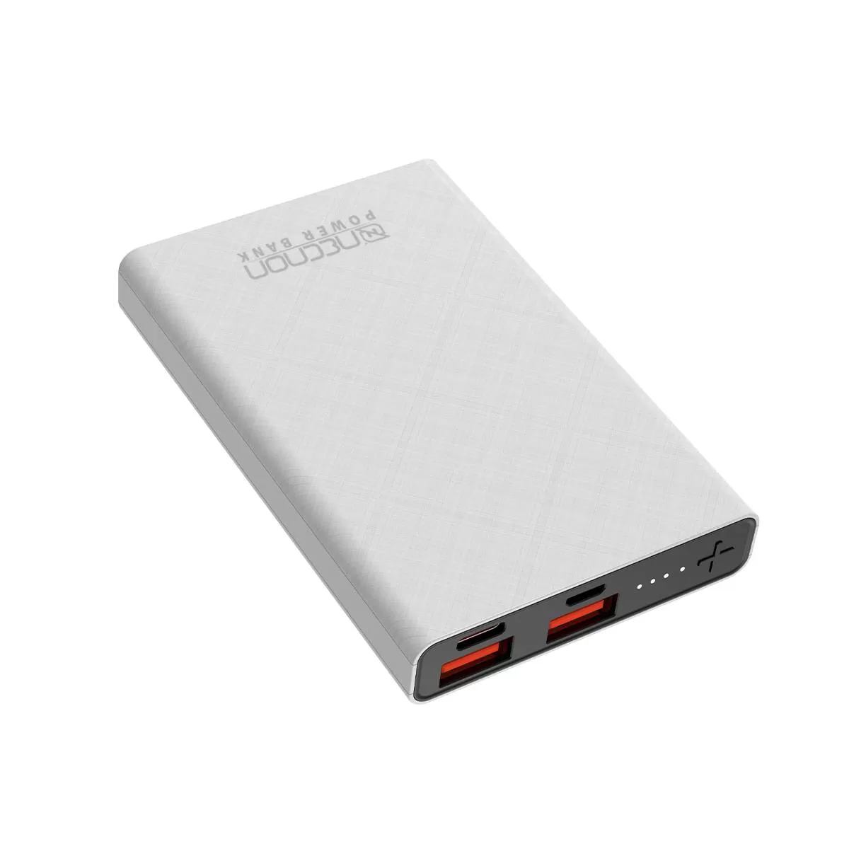 Power Bank NPW-05TC Necnon 5000mAh entrada y salida doble USB 5V/2.1 y tipo C 5V/2.1A. 1 A 2 CARGAS indicador de carga con luz LED, bateria de 5,000 mAH - Imagen 2