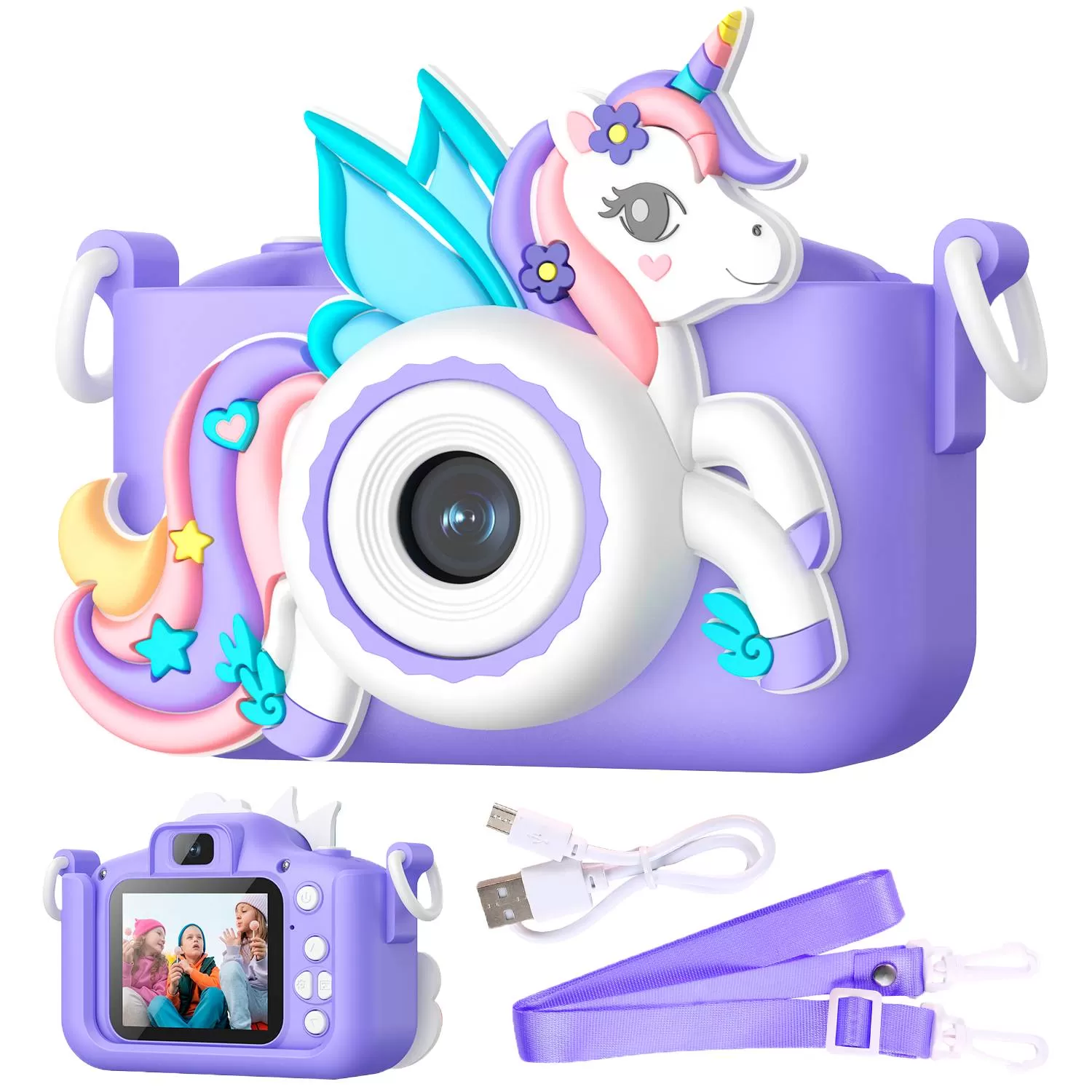 CAMARA INFANTIL UNICORNIO MORADO NCD-KIDS 2