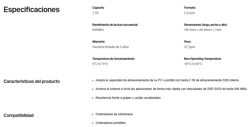 SSD GREEN WDS100T5G0A 1TB 2.5 - Imagen 2