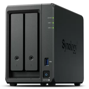 Servidor NAS marca Synology modelo DS725+ 2 Bahias DiskStation